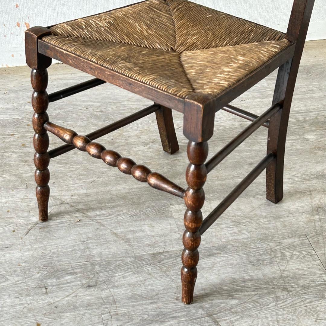 イギリス アンティーク 家具 藁編み チェア 1900年頃 椅子 588A
