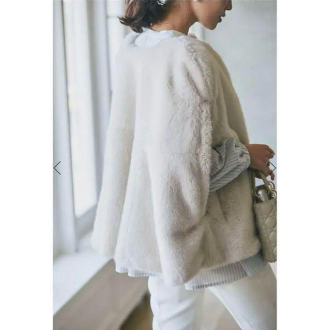 SEVENTEN セブンテン　エコファーポンチョ エクリュ