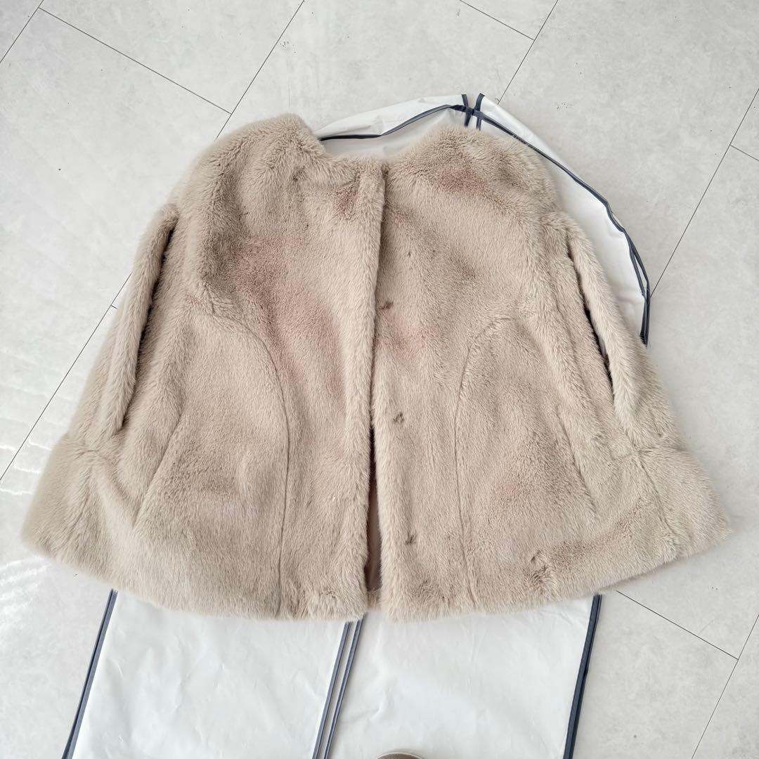 SEVENTEN セブンテン　エコファーポンチョ エクリュ