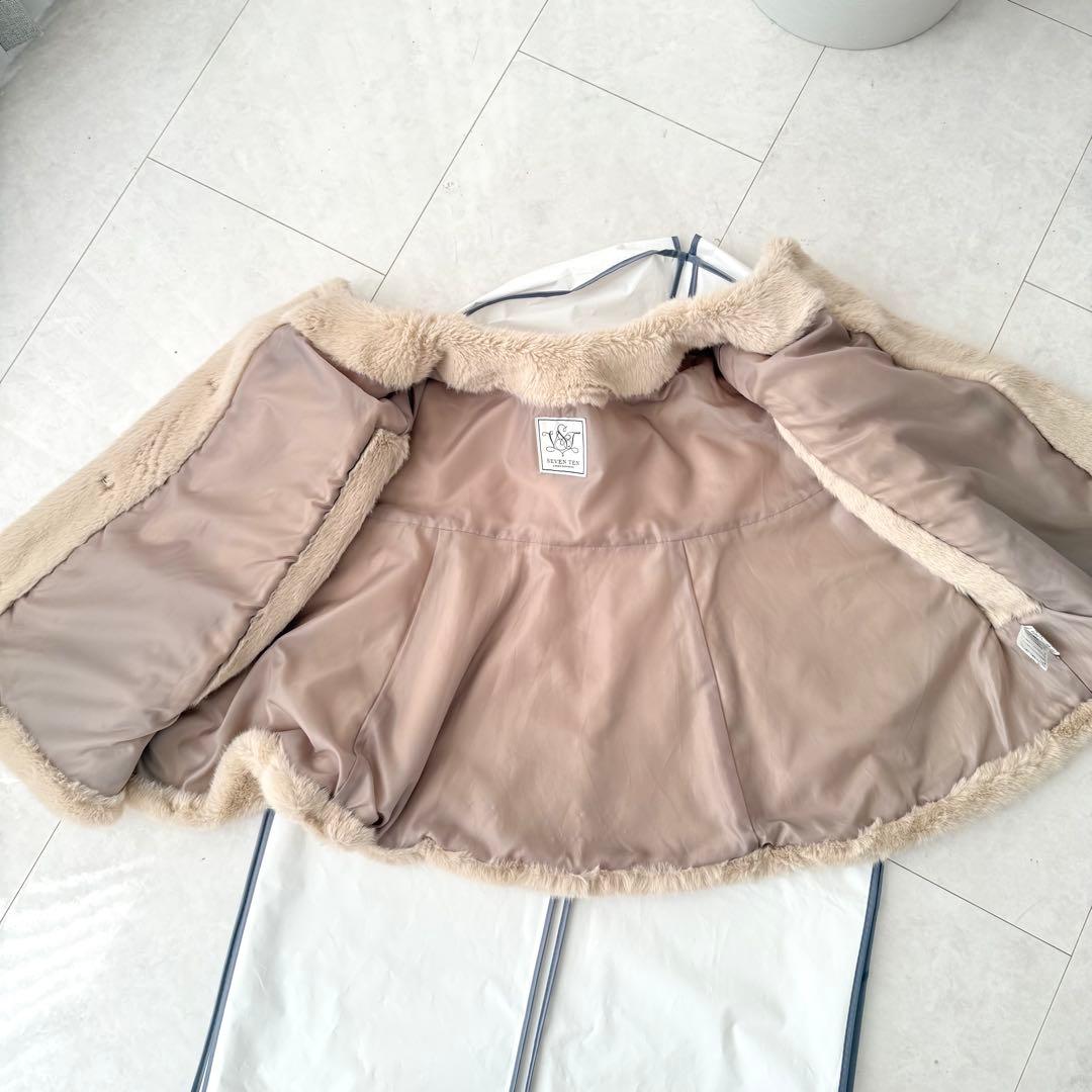 SEVENTEN セブンテン　エコファーポンチョ エクリュ