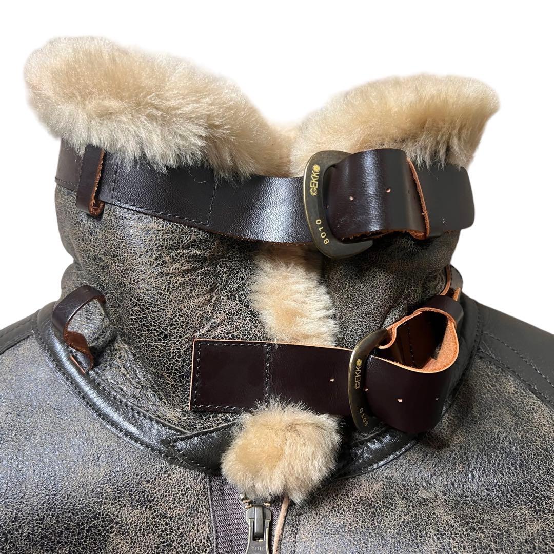 8010 GEKKO★M位 46 B-3 ムートンジャケット ロング丈