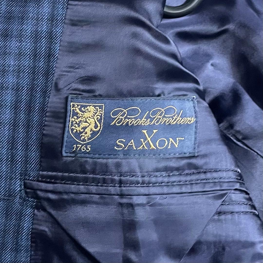 高級モデル ブルックスブラザーズ テーラードジャケット ネイビー SAXXSON