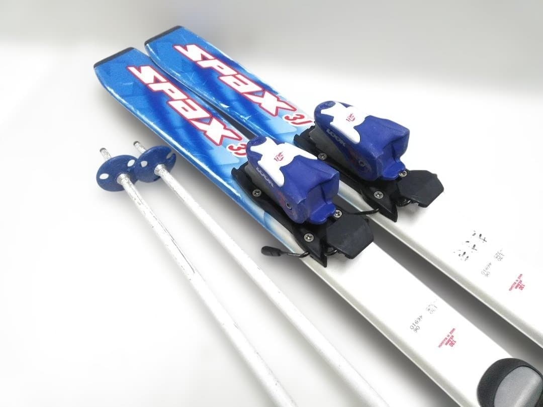 ジュニアスキー4点セット カザマ 130cmブーツ レッグスノー 21-22cm