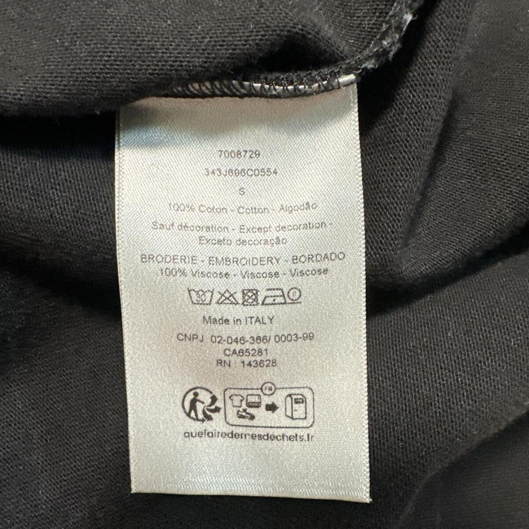 ディオール ロゴ刺繍 Tシャツ size S ブラック