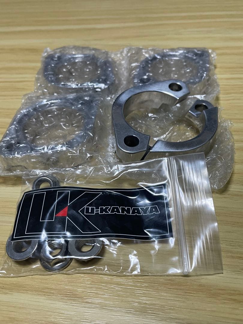 ゼファー750用　U-KANAYA アルミ ビレットエキゾーストフランジ