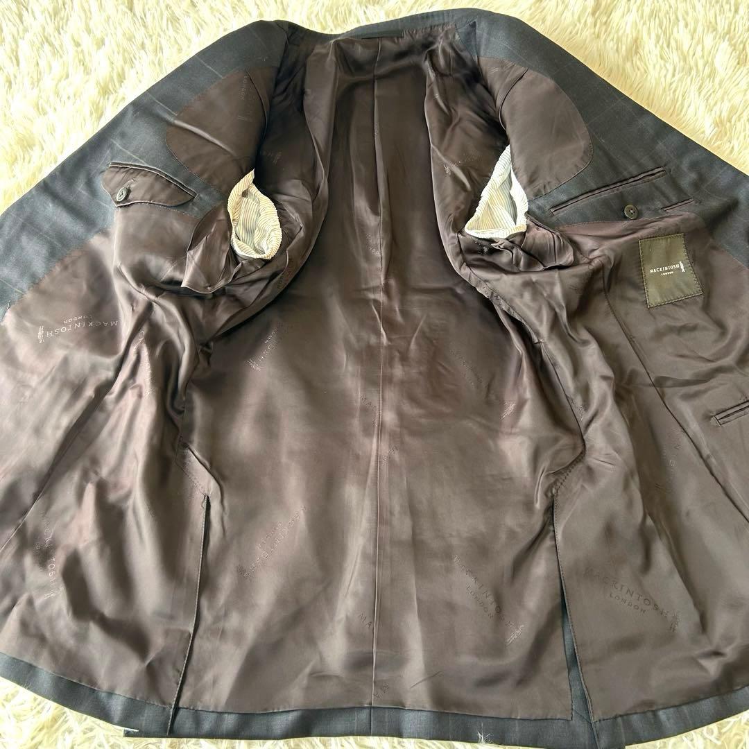 希少　マッキントッシュロンドン チェック柄　ウールスーツ セットアップ グレー