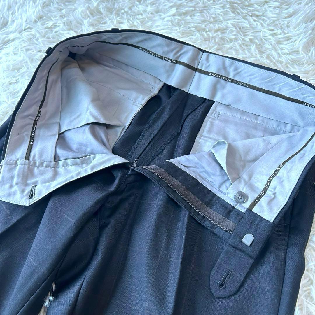 希少　マッキントッシュロンドン チェック柄　ウールスーツ セットアップ グレー