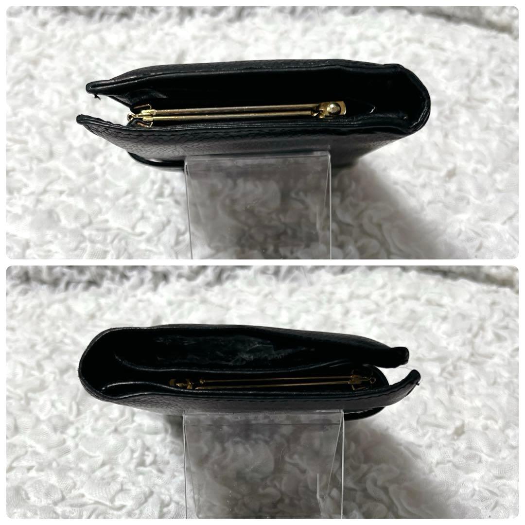 箱付✨CHANEL ブラック　キャビアスキン　レザー　長財布　がま口　ゴールド