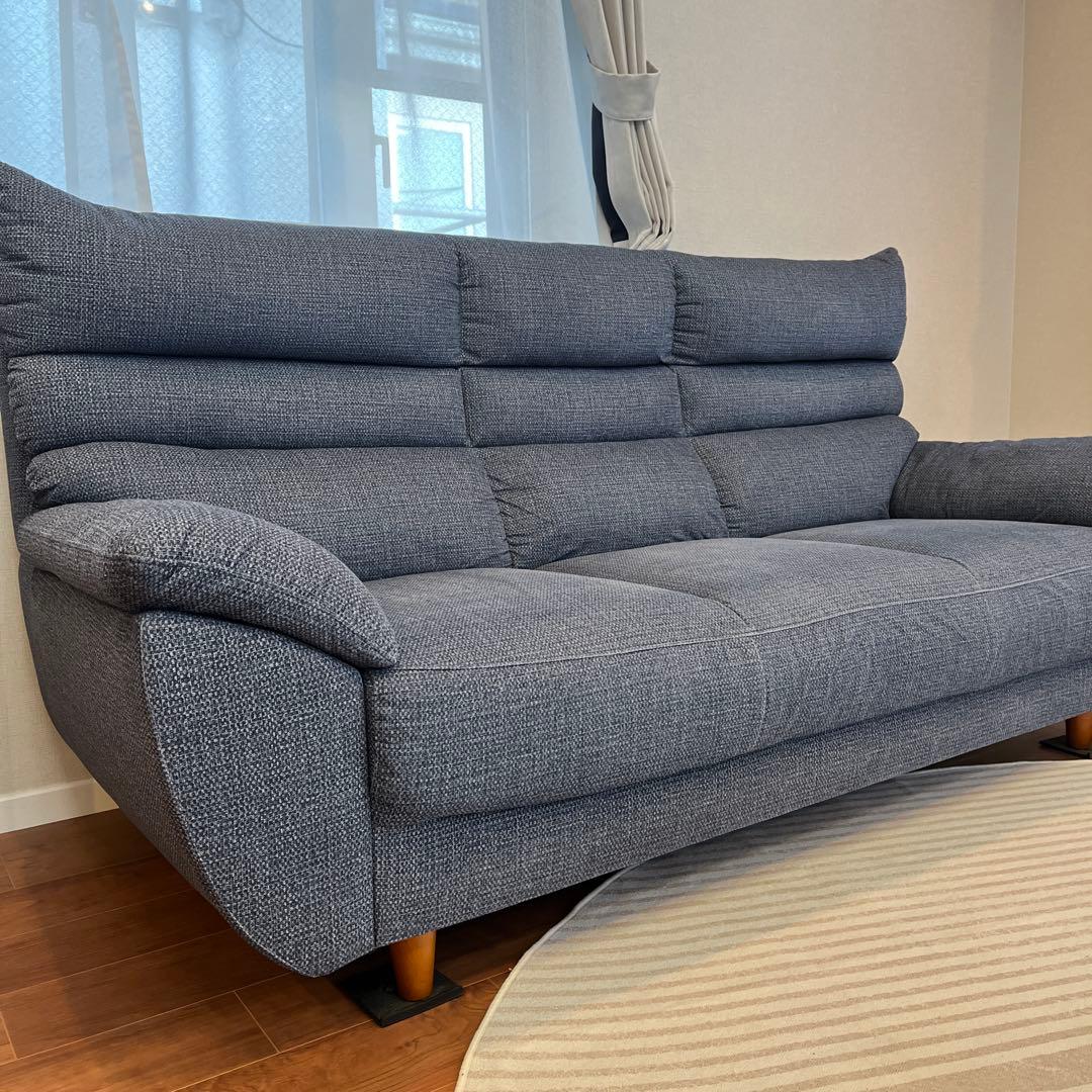 3人掛ソファ シアン　東京インテリア　ネイビー