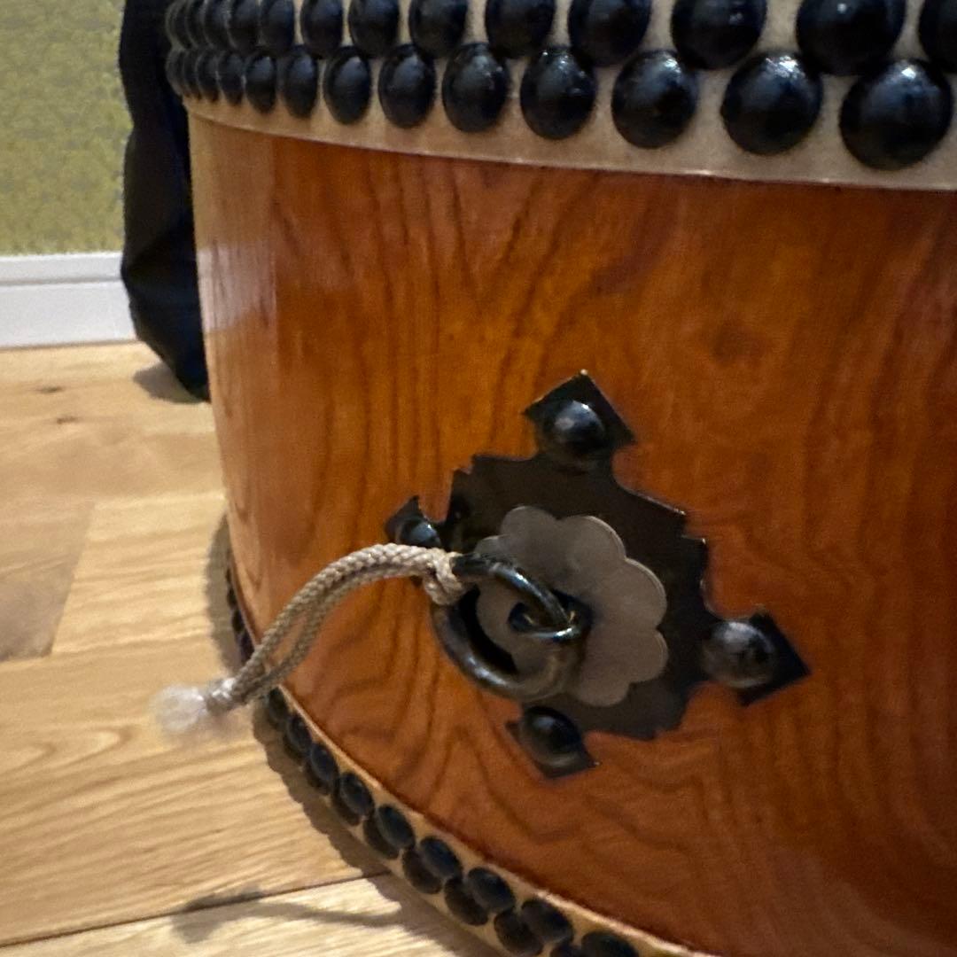 日本製 別撰上鳴保証 平太鼓 45cm オーク製バチ付 レザーケース