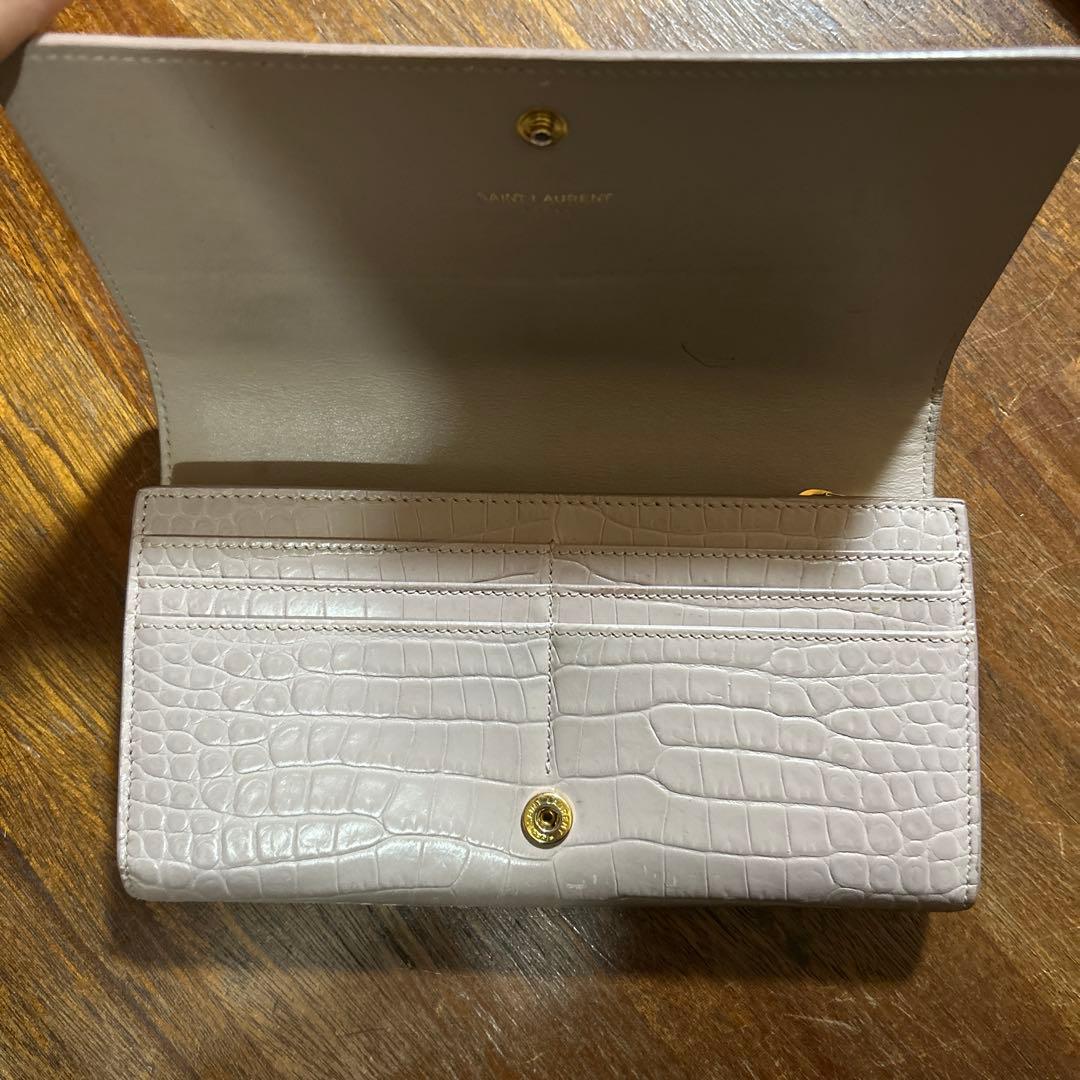 イブサンローラン　ピンク　長財布