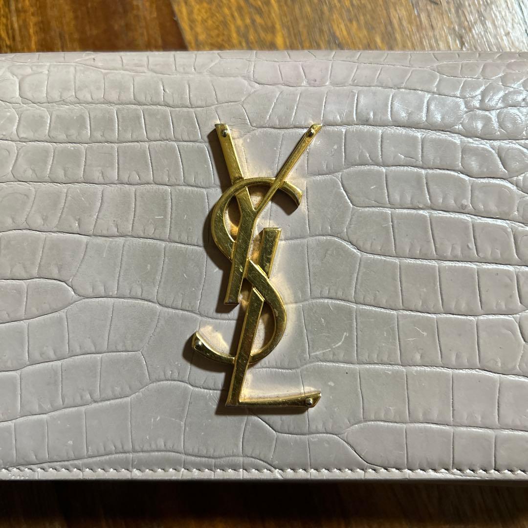 イブサンローラン　ピンク　長財布