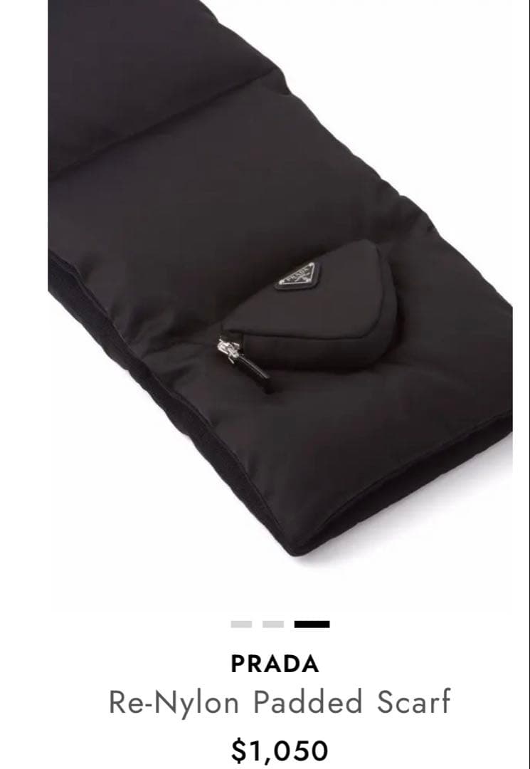 PRADA Re-Nylon Padded Scarf 日本未入荷