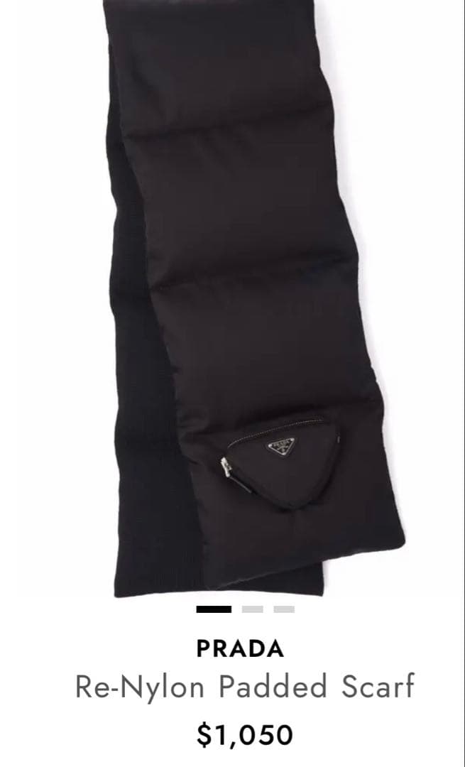 PRADA Re-Nylon Padded Scarf 日本未入荷