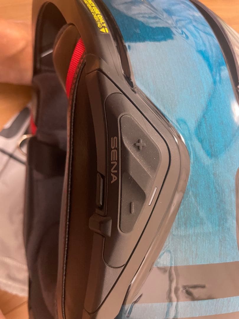 セナのインカム付きSHOEI フルフェイスヘルメット ブラック・ブルー