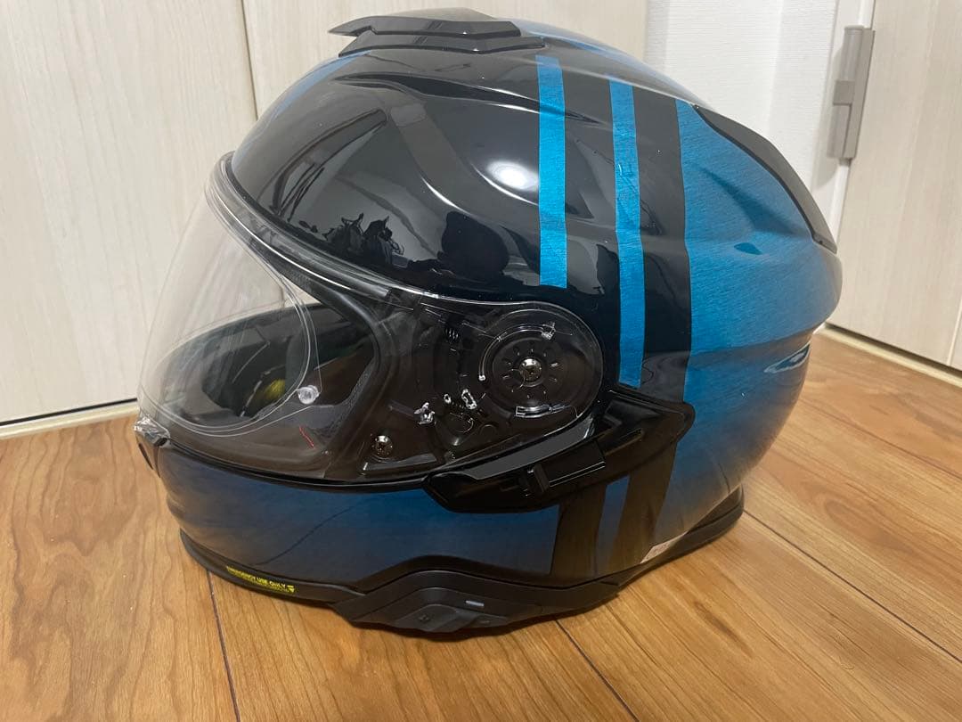 セナのインカム付きSHOEI フルフェイスヘルメット ブラック・ブルー