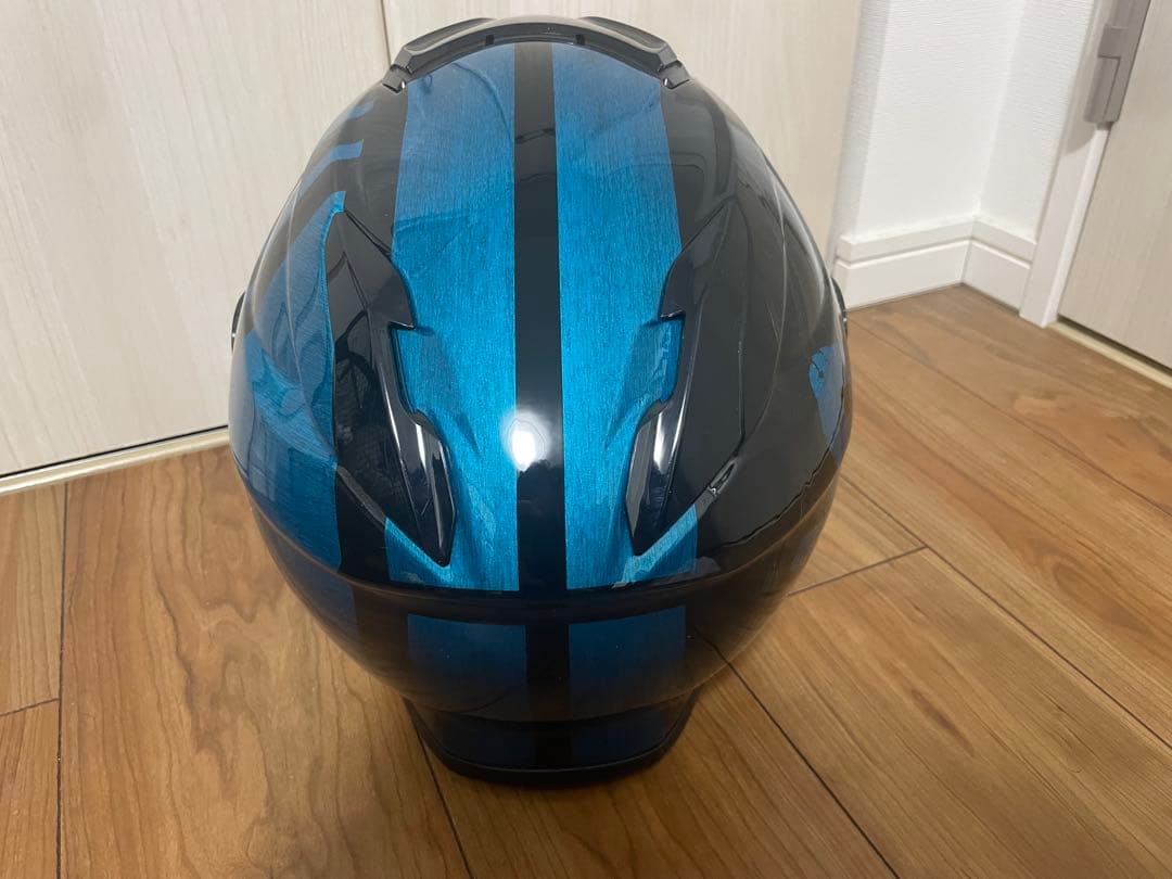 セナのインカム付きSHOEI フルフェイスヘルメット ブラック・ブルー