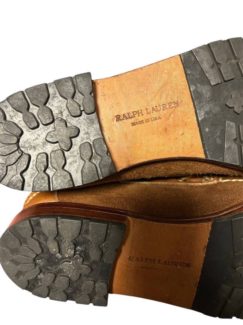 ralph lauren 90s USA製　スウェードレザー　デッキシューズ
