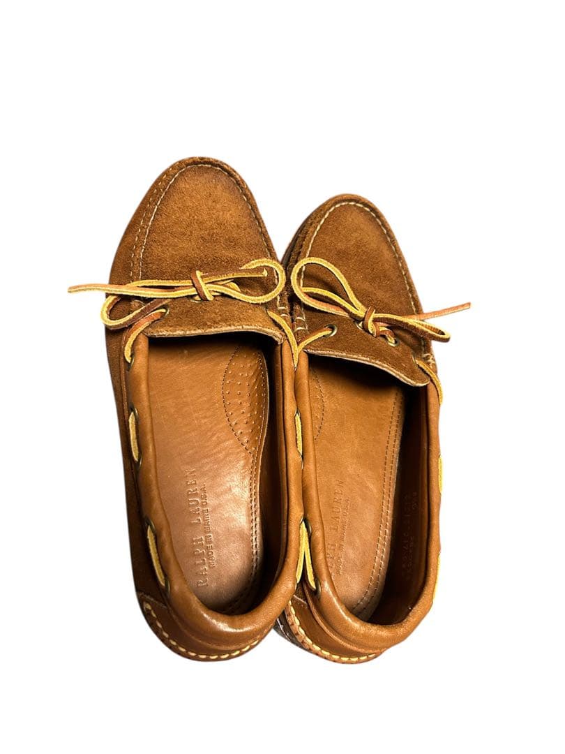 ralph lauren 90s USA製　スウェードレザー　デッキシューズ