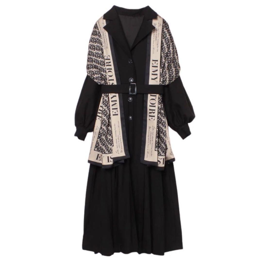 美品　エイミーイストワール eimy istoire プリーツシングルコート