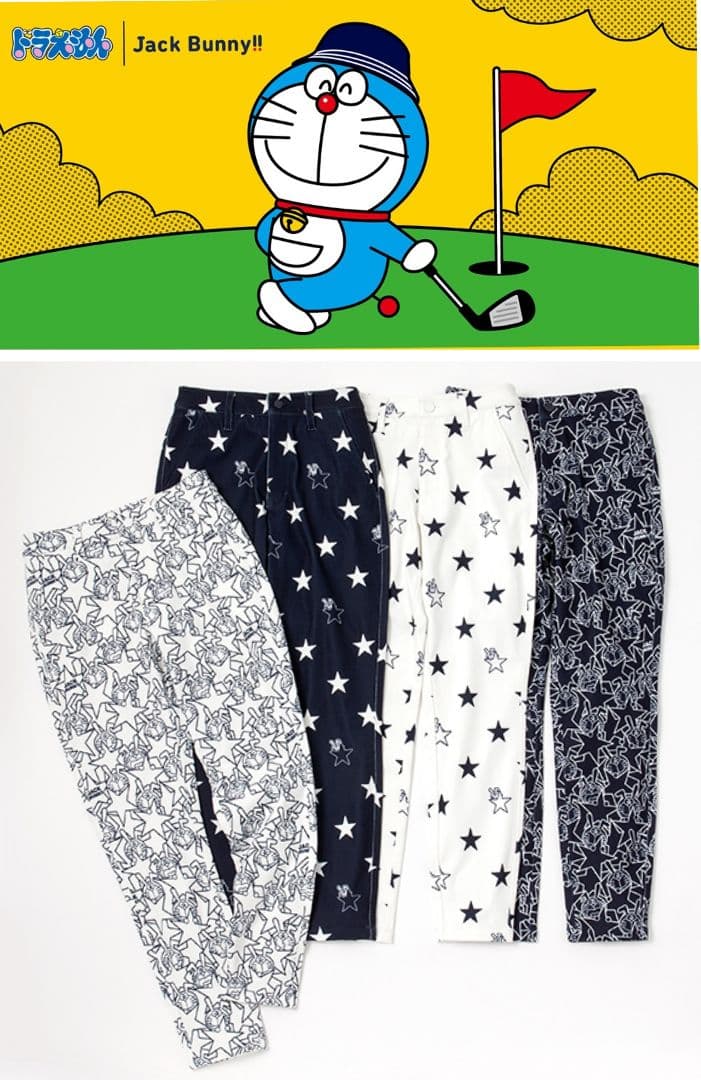 Jack Bunny!! ドラえもん 4WAY裏起毛パンツ　ホワイト