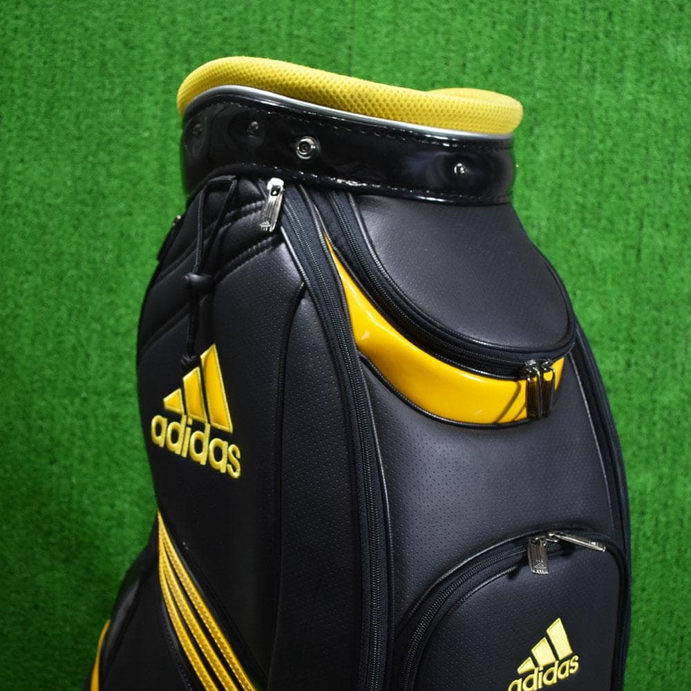 adidas/アディダス ゴルフ キャディーバック９型【黒×黄】美品！