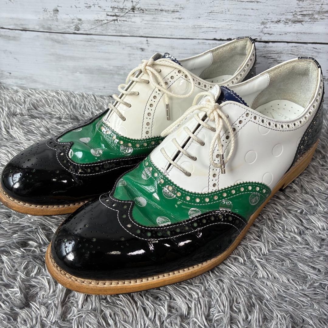 【良品】マーク&ロナ ゴルフシューズ ウィングチップ エナメル 26.5cm