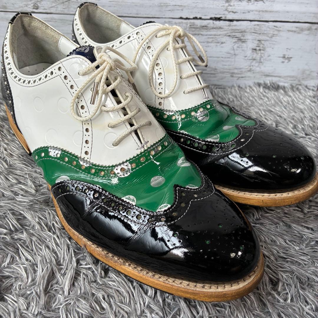 【良品】マーク&ロナ ゴルフシューズ ウィングチップ エナメル 26.5cm