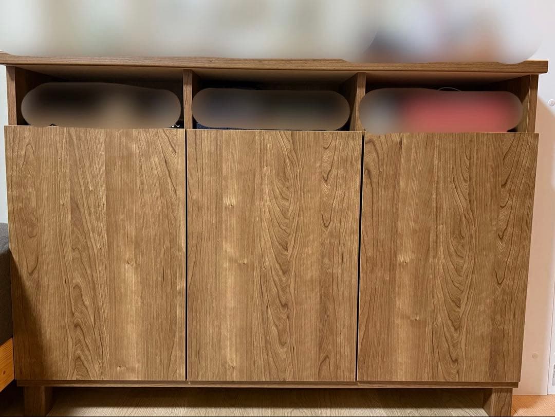 ホ*パ様 【LOWYA】幅110 キャビネット 木製 ライトブラウン チェスト