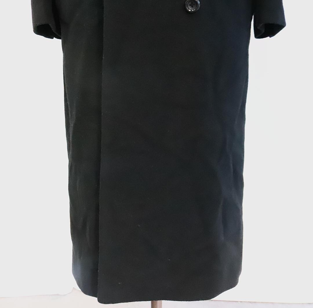 ★バーバリー チェスターコート ウール カシミヤ混 ブラック ダブルコート