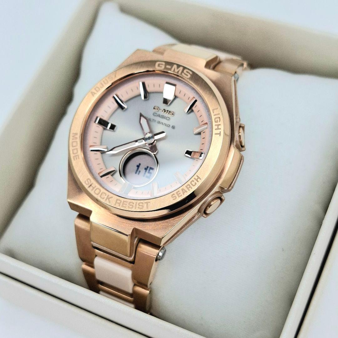 ✨美品箱付 カシオ ベビージー MSG W200CG ソーラー 電波 ピンク