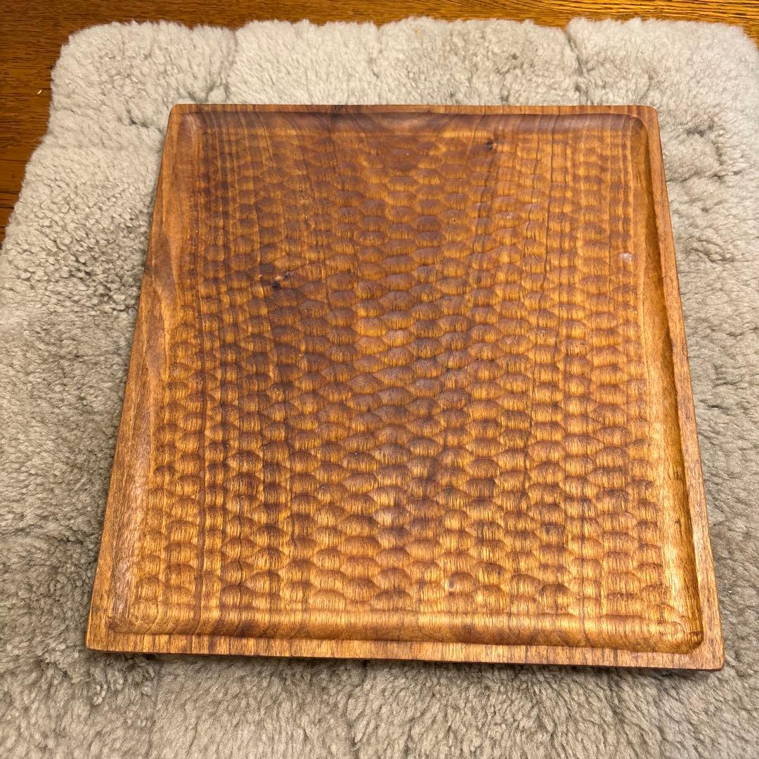 小沢賢一　くるみの角トレイ　トレー　一人膳