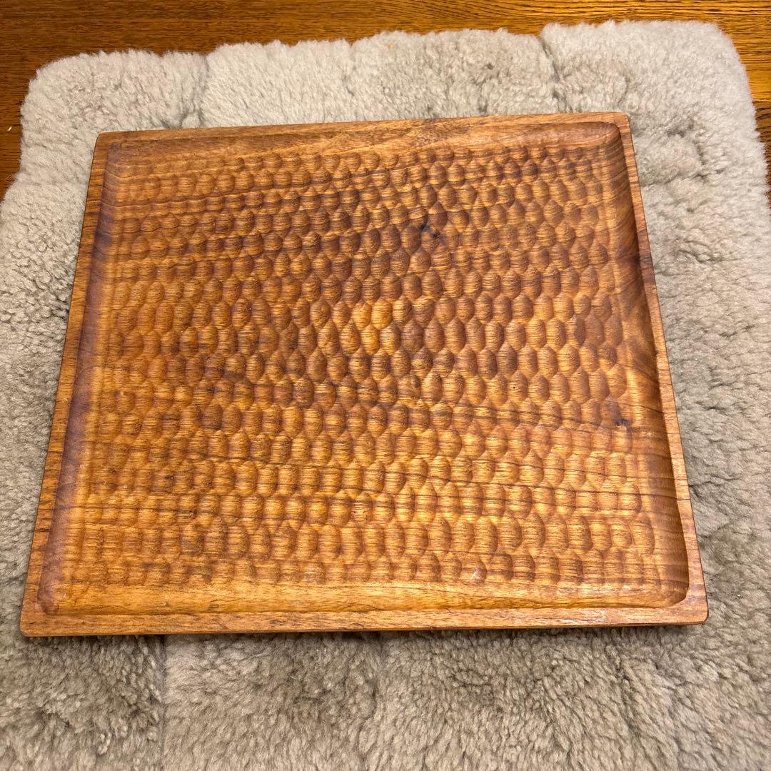 小沢賢一　くるみの角トレイ　トレー　一人膳