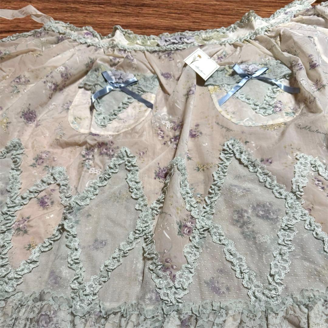 さえら Akiakane アキアカネ サロンエプロン クリーム色