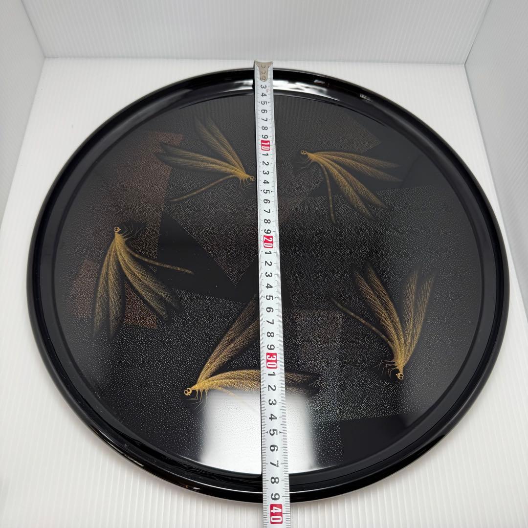 新品 高級 輪島塗 三谷吾一 とんぼ 錦皿 漆器 飾り皿 伝統工芸 共箱 説明書