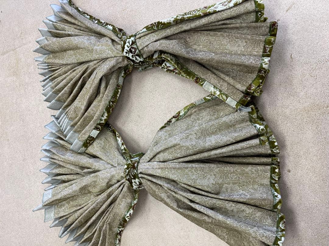 新格子　グリーン　仮眠カーテン　金華山　レトロ　今だけタイムセール！