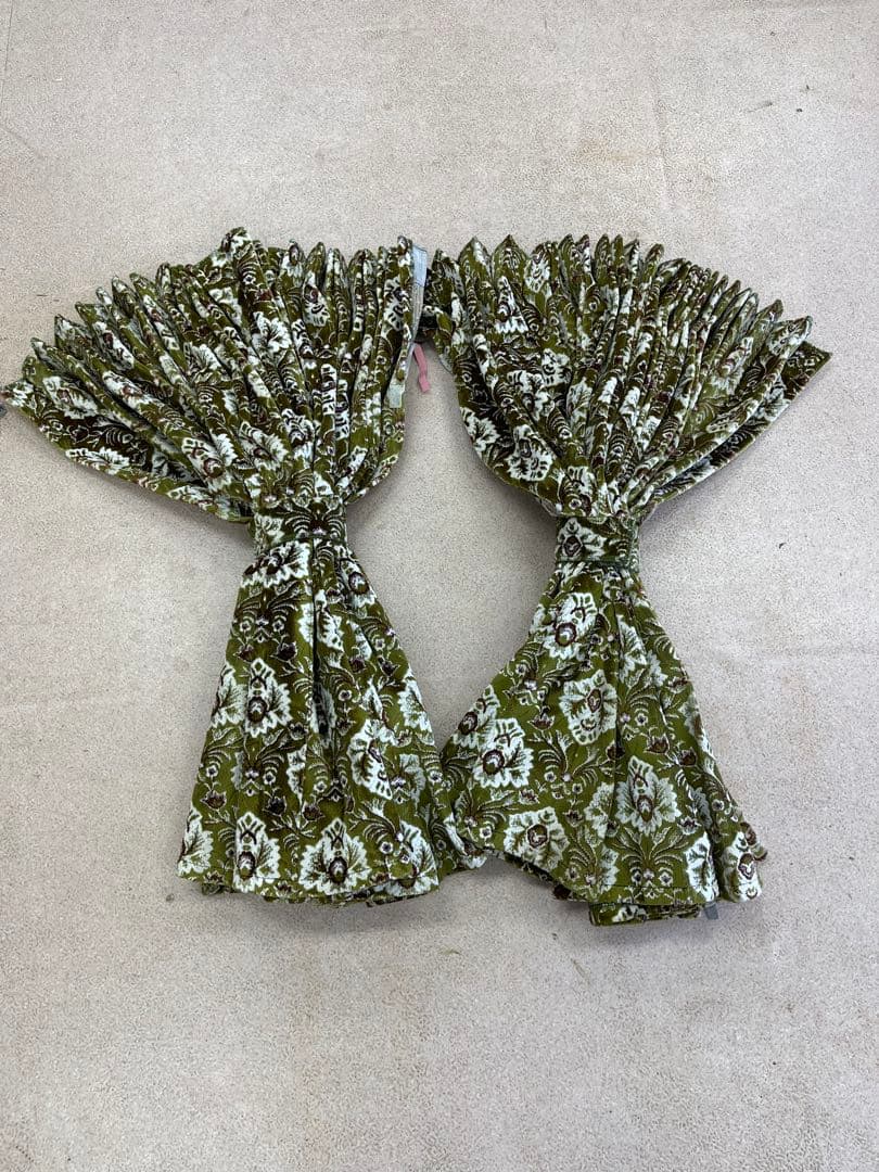 新格子　グリーン　仮眠カーテン　金華山　レトロ　今だけタイムセール！