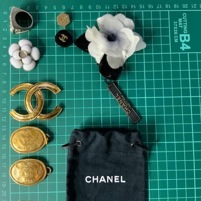 CHANEL ジャンク品 アクセサリーセット ココマーク等 パーツ取