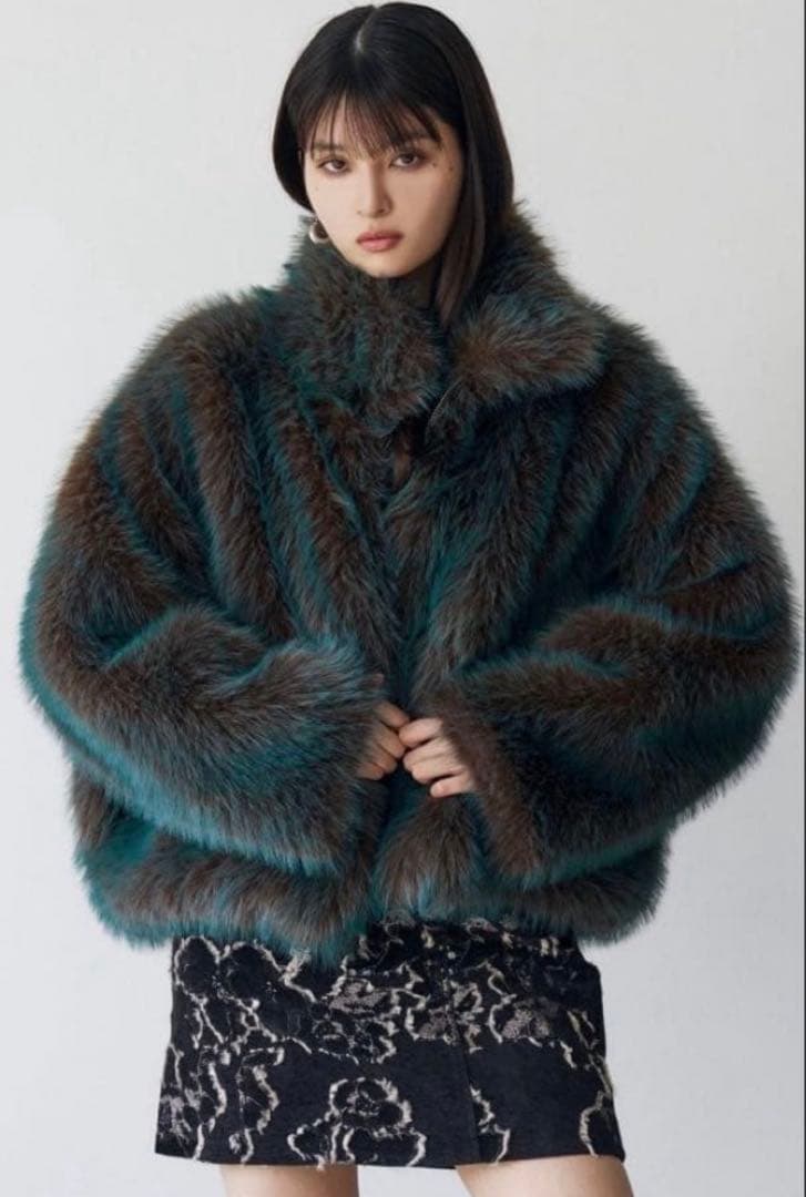 MURUA MIXフェイクファーブルゾン