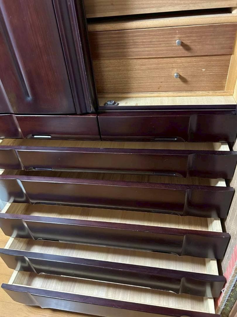 【残り数日】婚礼家具　桐和ダンス、整理ダンス 出し送料25,400円込