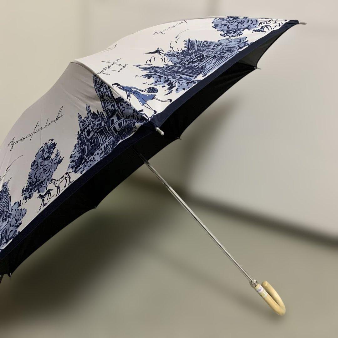 アクアスキュータム　　日本製　　日傘　傘　ブルー　サマーシールド