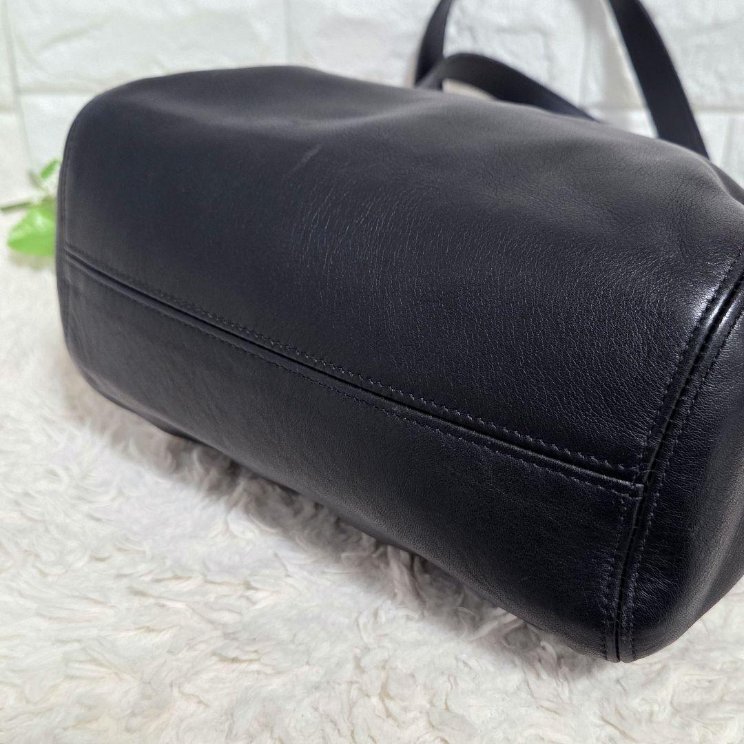 COACH オールドコーチ　ワンショルダーバッグ　トートバッグ　レザーブラック