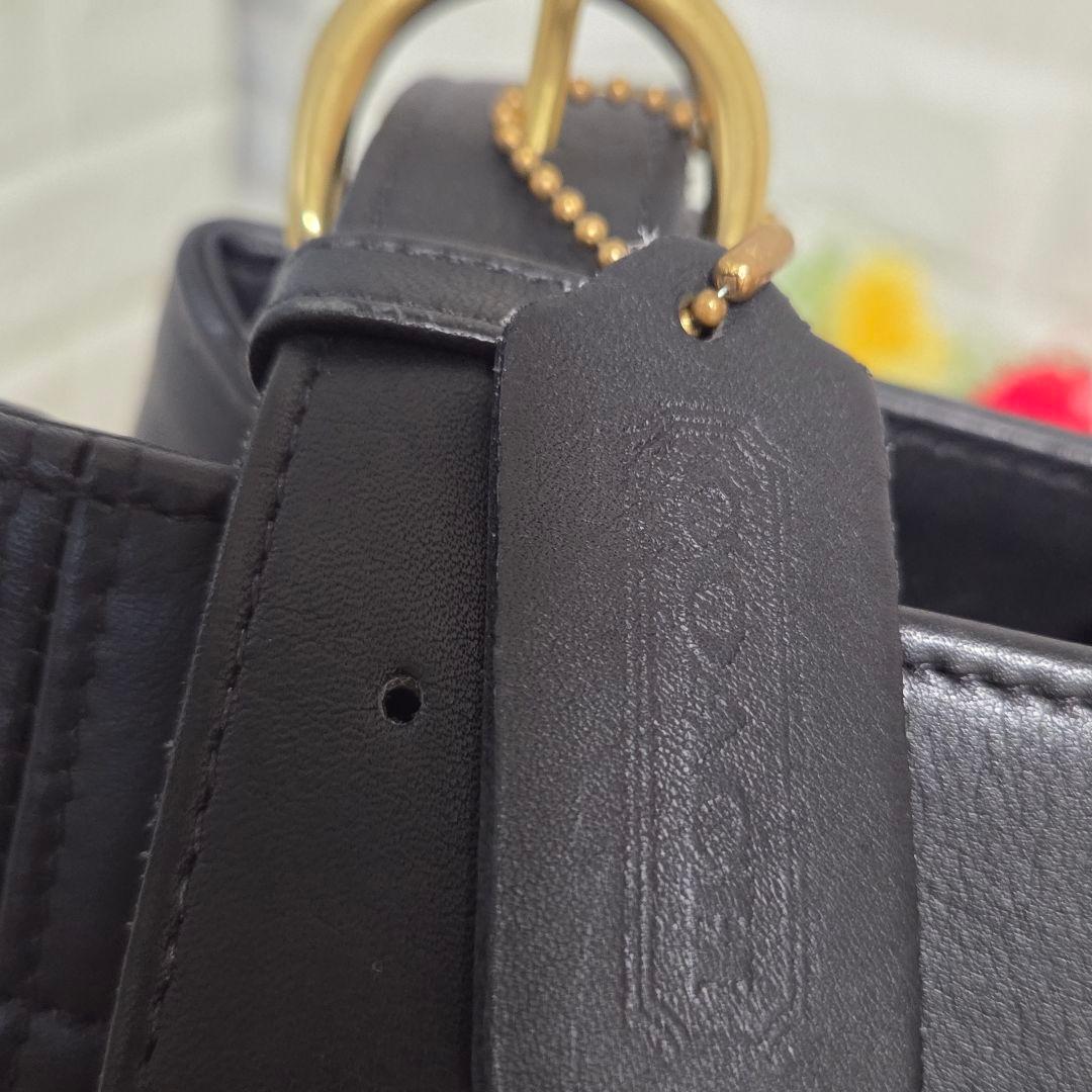COACH オールドコーチ　ワンショルダーバッグ　トートバッグ　レザーブラック