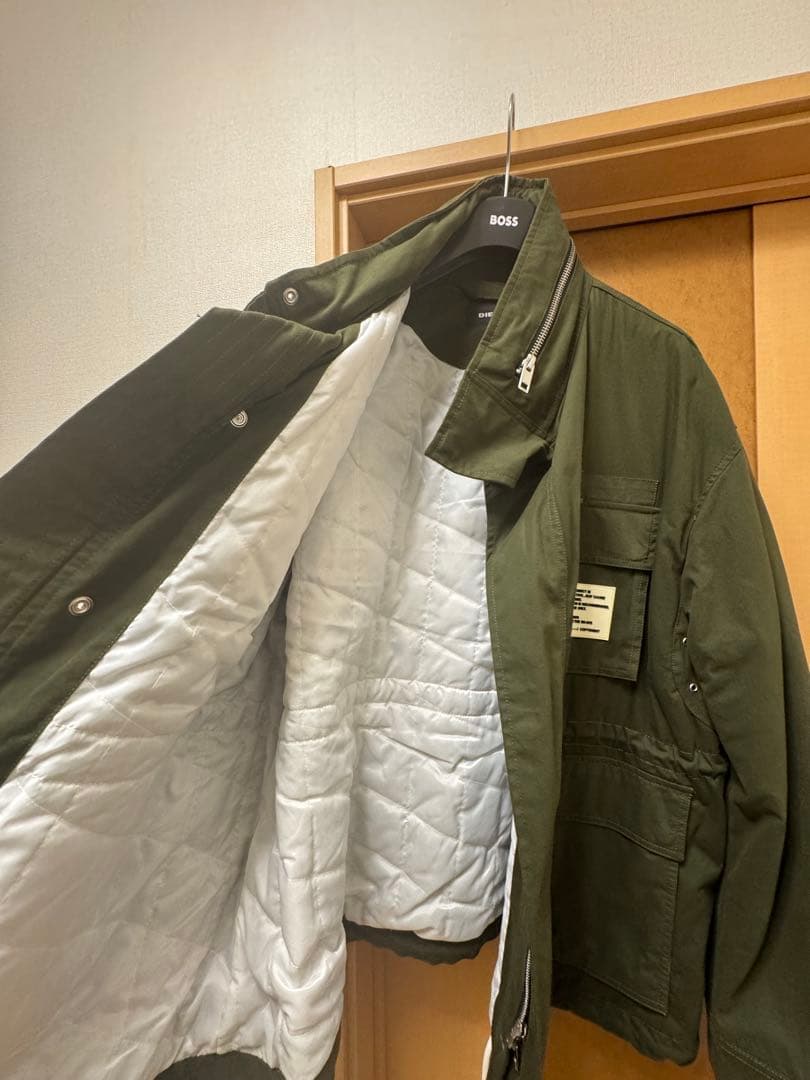 最終価格DIESEL 大人気のミリタリージャケット XXL オリーブグリーン