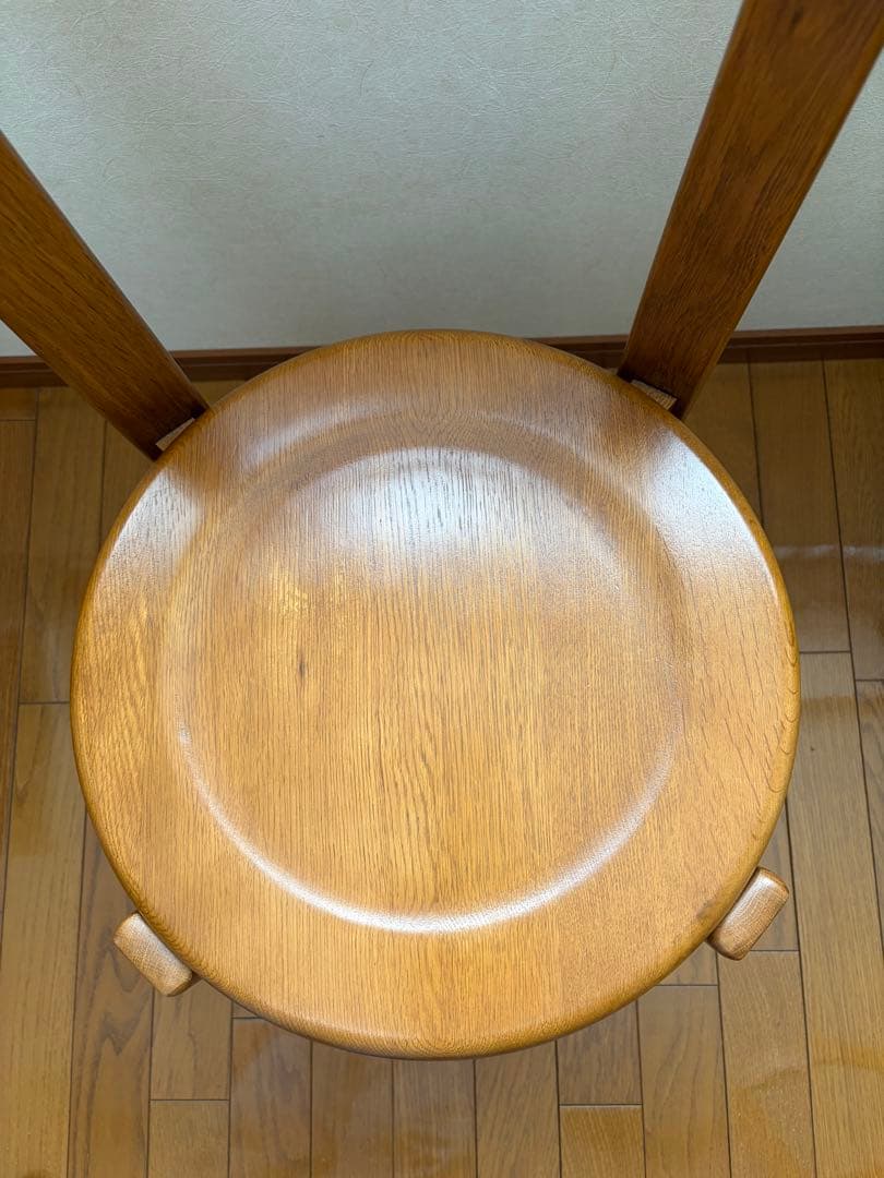 浜本工芸　ダイニングチェア 無垢材　２脚セット　スタッキング可