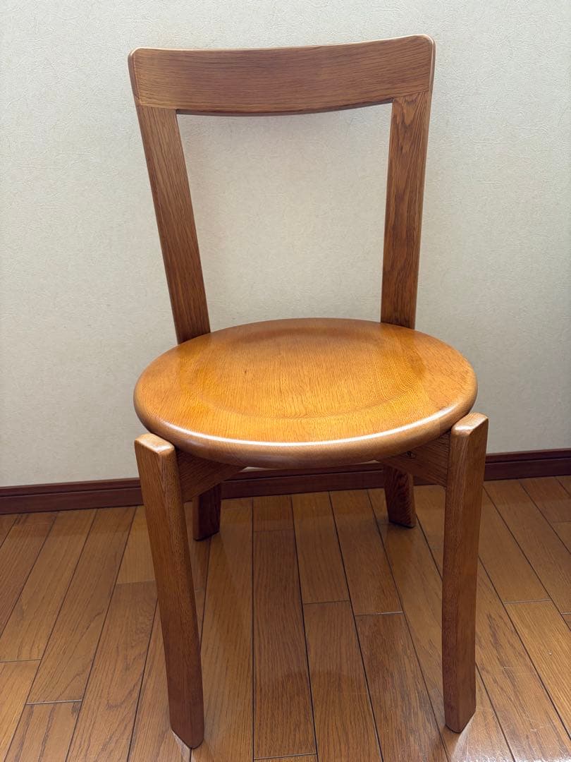 浜本工芸　ダイニングチェア 無垢材　２脚セット　スタッキング可