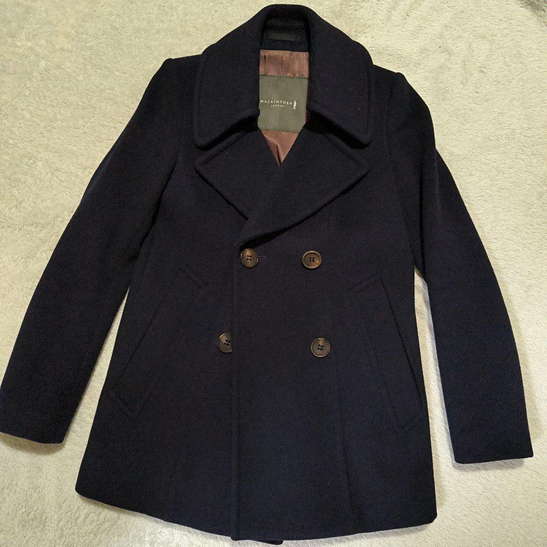最終値下げ　極美品　マッキントッシュ　ネイビー ダブルブレスト ウールコート