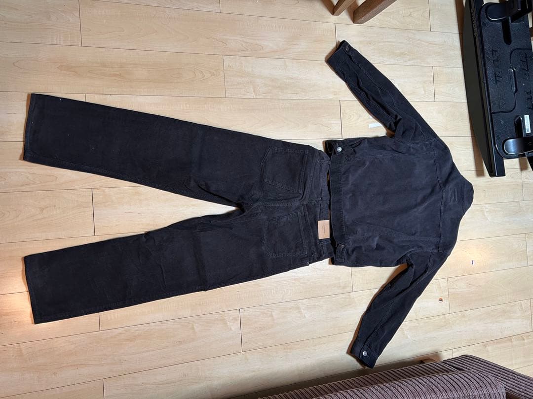 ambiance ダークグレー コーデュロイセットアップbmingbybeams