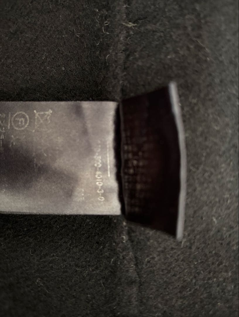 ドゥーズィエムクラス ウールアンゴラリバーコート＊黒