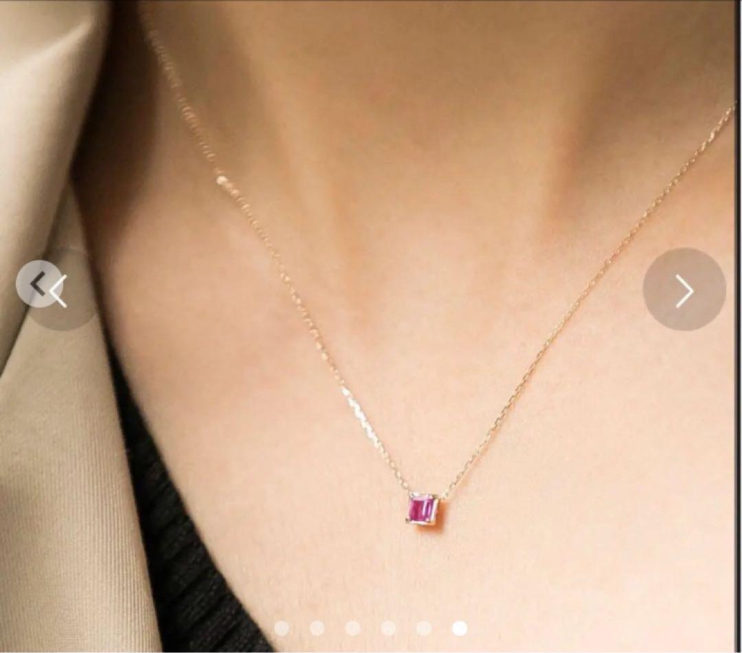 【お値下げ中】JUPITER facet ルビーK10 ネックレス